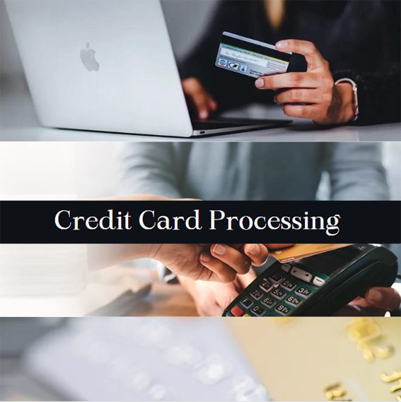 A collage of photos with text that reads " credit card processing ".