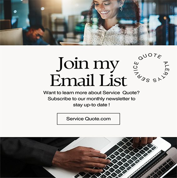 A person typing on a laptop with the words " join my email list ".
